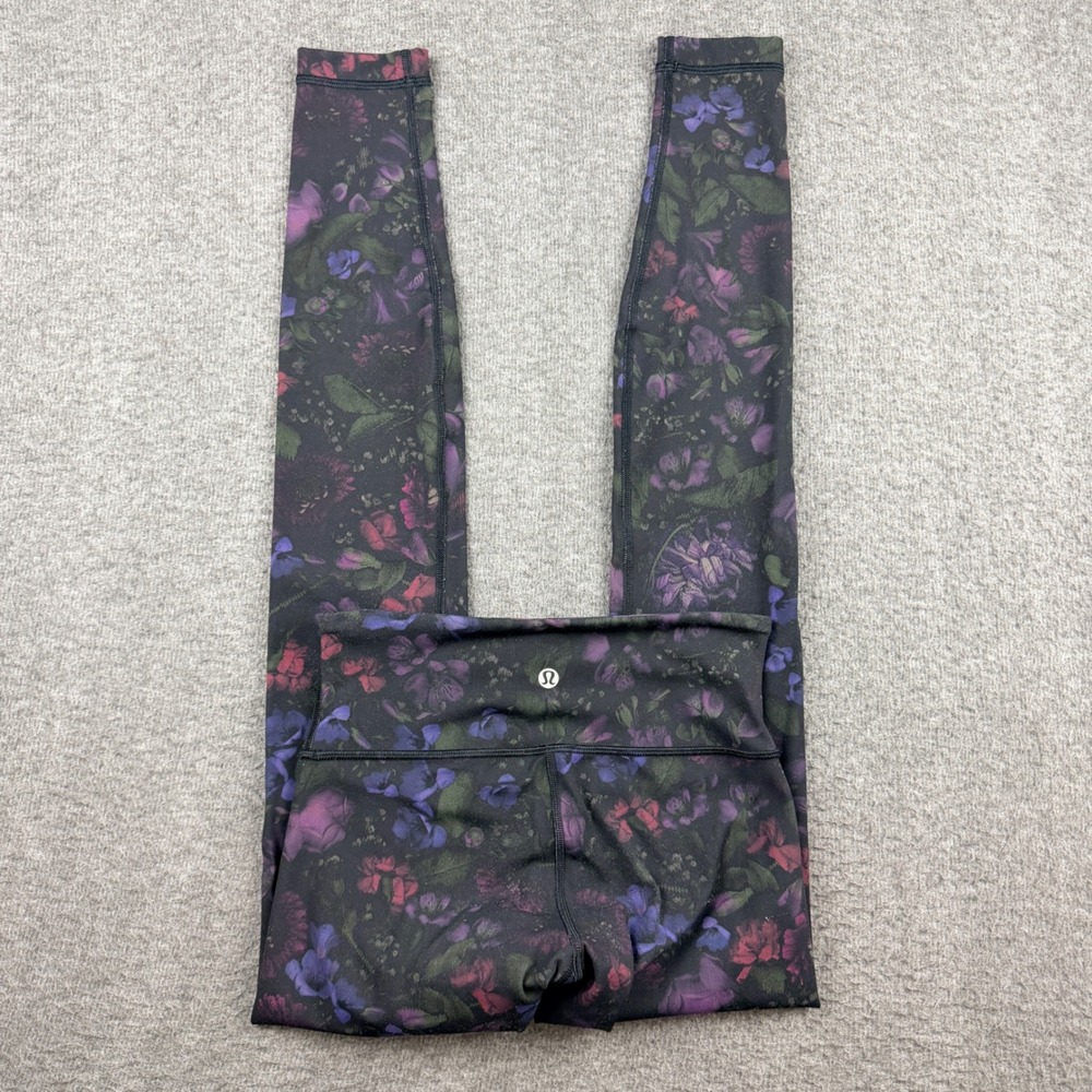 Lululemon Align High Rise Leggings 28 Midnight Orchid Multi Floral Purple Size 2
